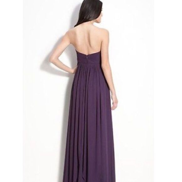 Jenny Yoo Plum Aiden Style 1282 Strapless Dress Sz 10 - Picture 2 of 8